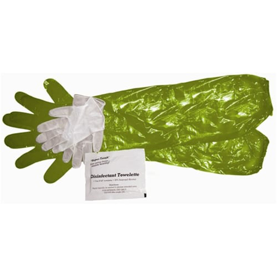 HME GAME CLEANING GLOVES W/TOWELETTE - Hunting Accessories